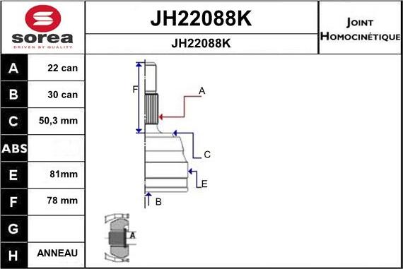 SNRA JH22088K - Kardan, Pogonska osovina www.molydon.hr