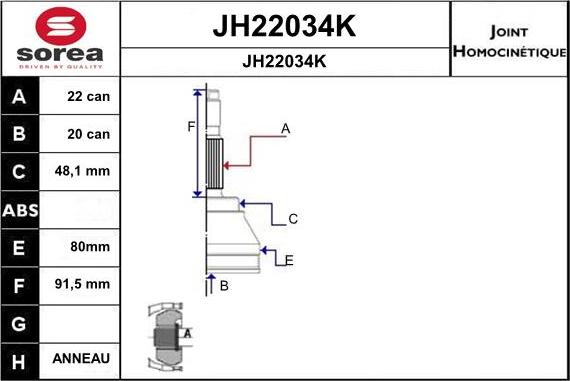 SNRA JH22034K - Kardan, Pogonska osovina www.molydon.hr