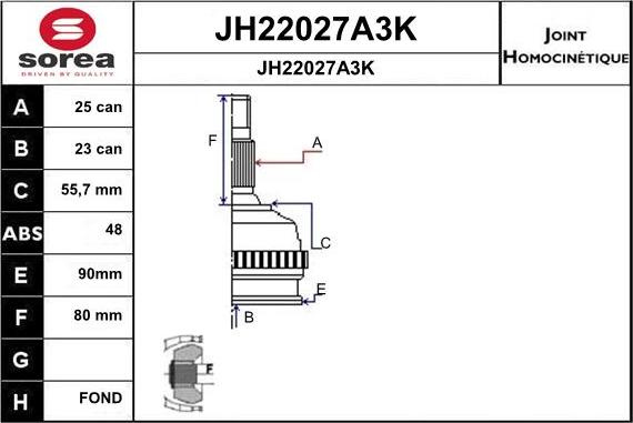 SNRA JH22027A3K - Kardan, Pogonska osovina www.molydon.hr