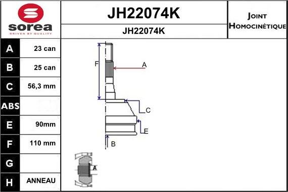 SNRA JH22074K - Kardan, Pogonska osovina www.molydon.hr