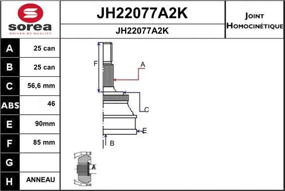 SNRA JH22077A2K - Kardan, Pogonska osovina www.molydon.hr