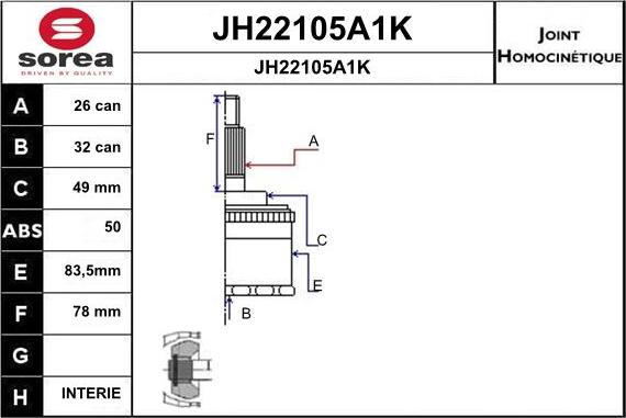 SNRA JH22105A1K - Kardan, Pogonska osovina www.molydon.hr