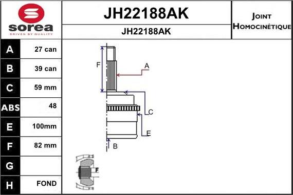 SNRA JH22188AK - Kardan, Pogonska osovina www.molydon.hr