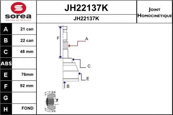 SNRA JH22137K - Kardan, Pogonska osovina www.molydon.hr