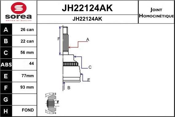 SNRA JH22124AK - Kardan, Pogonska osovina www.molydon.hr