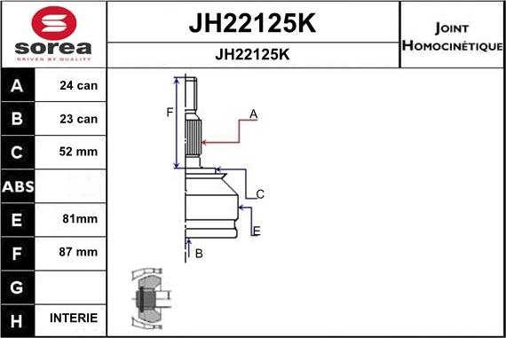 SNRA JH22125K - Kardan, Pogonska osovina www.molydon.hr