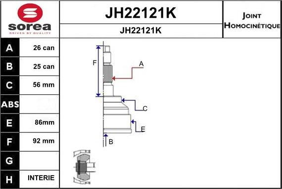 SNRA JH22121K - Kardan, Pogonska osovina www.molydon.hr