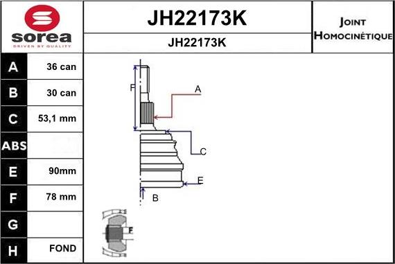 SNRA JH22173K - Kardan, Pogonska osovina www.molydon.hr