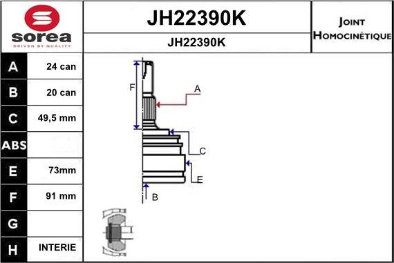 SNRA JH22390K - Kardan, Pogonska osovina www.molydon.hr