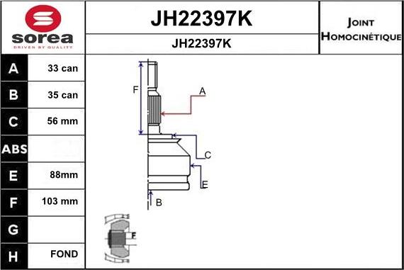 SNRA JH22397K - Kardan, Pogonska osovina www.molydon.hr