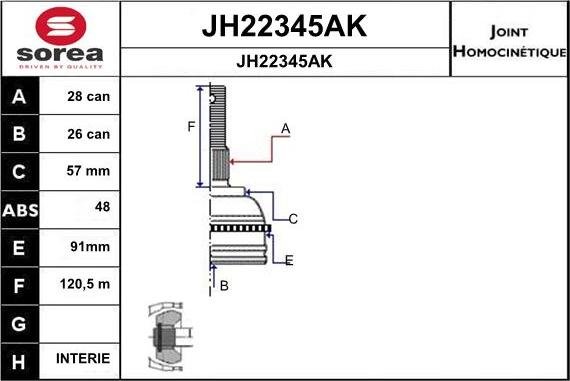 SNRA JH22345AK - Kardan, Pogonska osovina www.molydon.hr