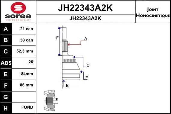 SNRA JH22343A2K - Kardan, Pogonska osovina www.molydon.hr