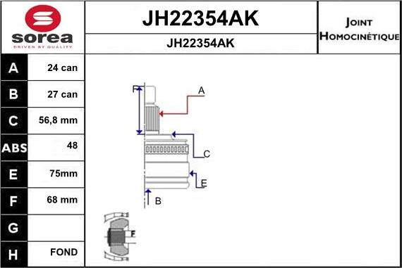 SNRA JH22354AK - Kardan, Pogonska osovina www.molydon.hr