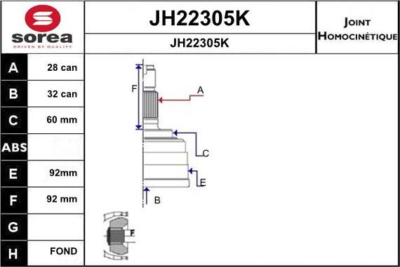 SNRA JH22305K - Kardan, Pogonska osovina www.molydon.hr