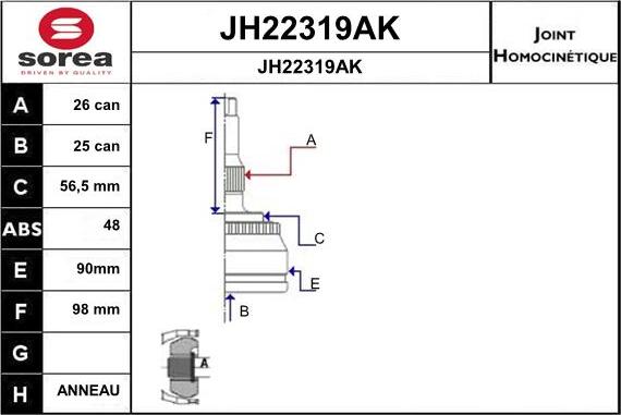 SNRA JH22319AK - Kardan, Pogonska osovina www.molydon.hr