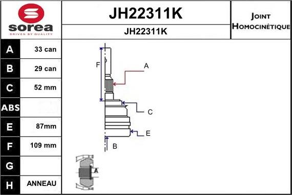 SNRA JH22311K - Kardan, Pogonska osovina www.molydon.hr