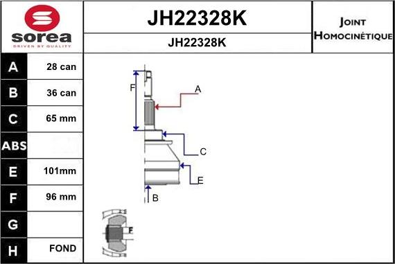 SNRA JH22328K - Kardan, Pogonska osovina www.molydon.hr