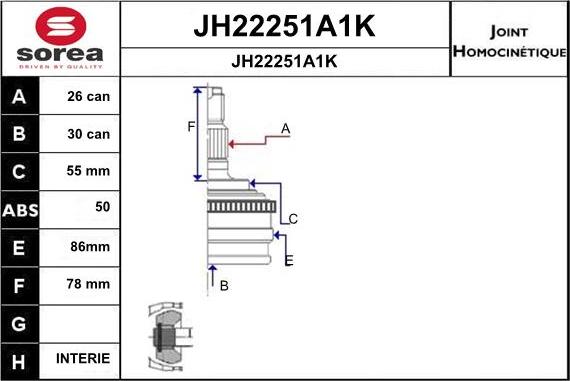 SNRA JH22251A1K - Kardan, Pogonska osovina www.molydon.hr