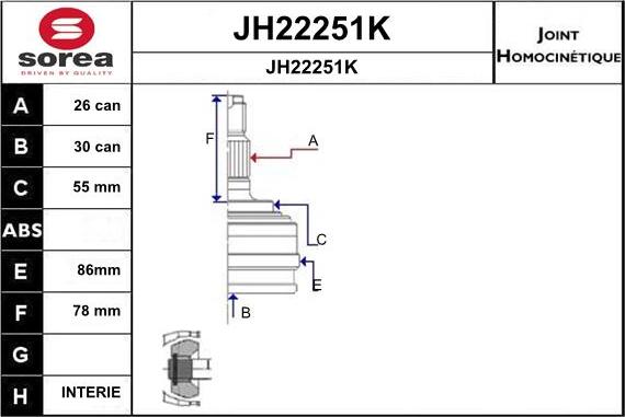 SNRA JH22251K - Kardan, Pogonska osovina www.molydon.hr