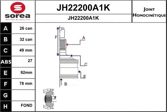 SNRA JH22200A1K - Kardan, Pogonska osovina www.molydon.hr