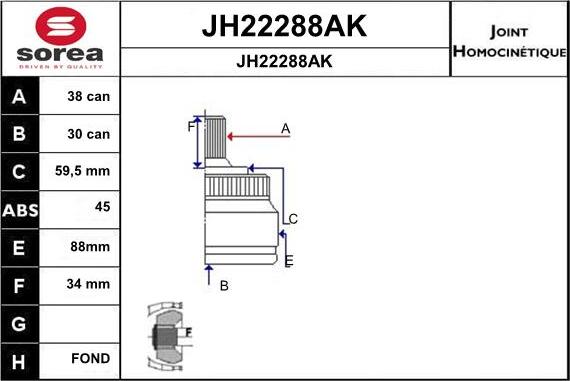 SNRA JH22288AK - Kardan, Pogonska osovina www.molydon.hr