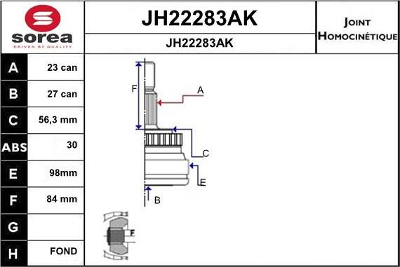 SNRA JH22283AK - Kardan, Pogonska osovina www.molydon.hr