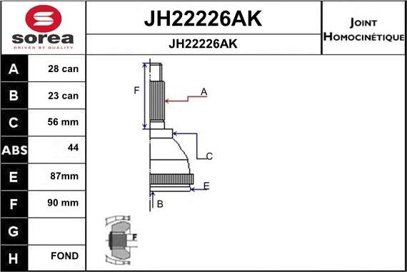 SNRA JH22226AK - Kardan, Pogonska osovina www.molydon.hr