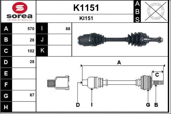 SNRA K1151 - Pogonska osovina www.molydon.hr