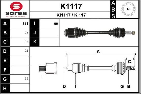 SNRA K1117 - Pogonska osovina www.molydon.hr