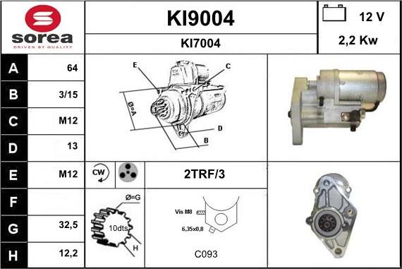 SNRA KI9004 - Starter www.molydon.hr