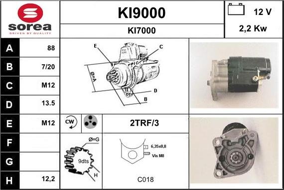 SNRA KI9000 - Starter www.molydon.hr