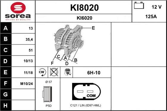SNRA KI8020 - Alternator www.molydon.hr