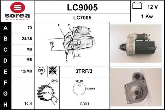 SNRA LC9005 - Starter www.molydon.hr