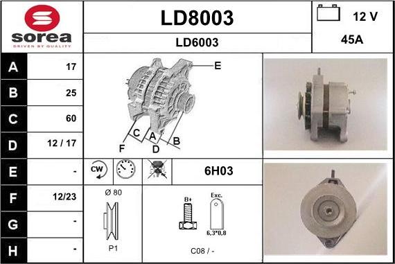 SNRA LD8003 - Alternator www.molydon.hr