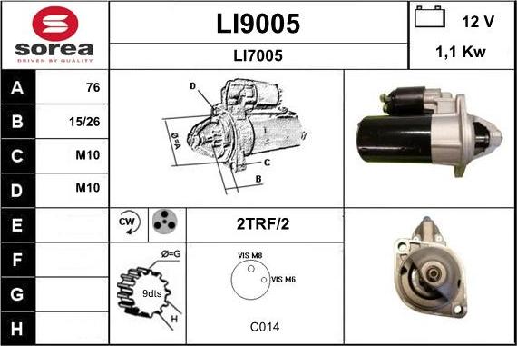 SNRA LI9005 - Starter www.molydon.hr