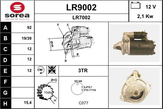 SNRA LR9002 - Starter www.molydon.hr