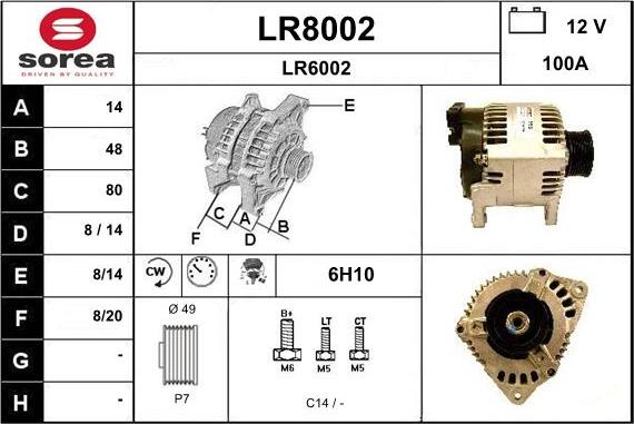 SNRA LR8002 - Alternator www.molydon.hr