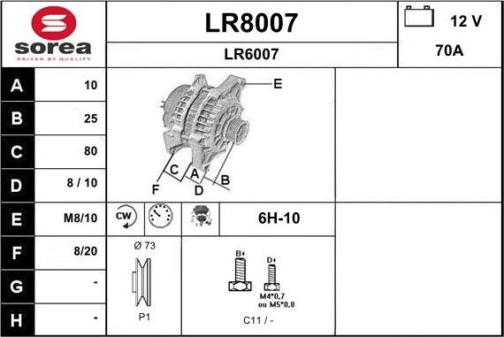 SNRA LR8007 - Alternator www.molydon.hr