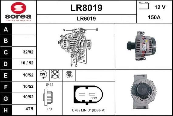 SNRA LR8019 - Alternator www.molydon.hr