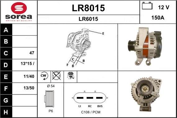 SNRA LR8015 - Alternator www.molydon.hr