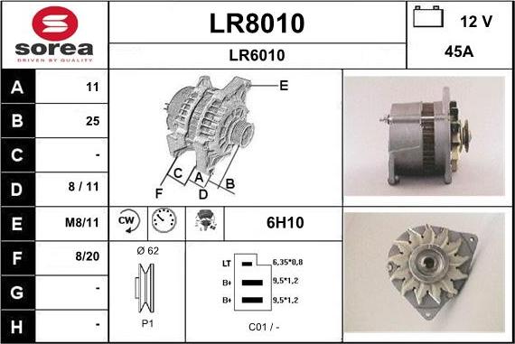 SNRA LR8010 - Alternator www.molydon.hr