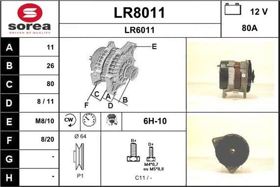 SNRA LR8011 - Alternator www.molydon.hr