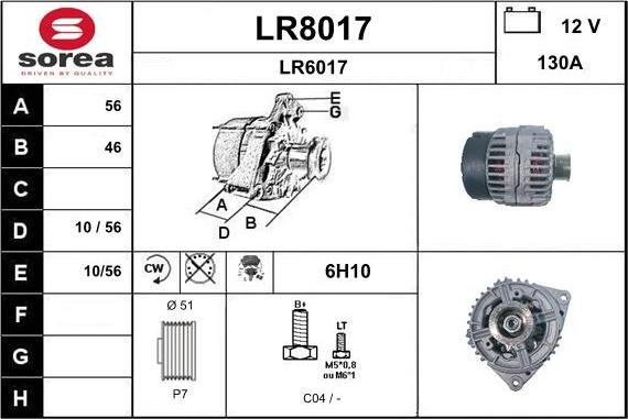 SNRA LR8017 - Alternator www.molydon.hr