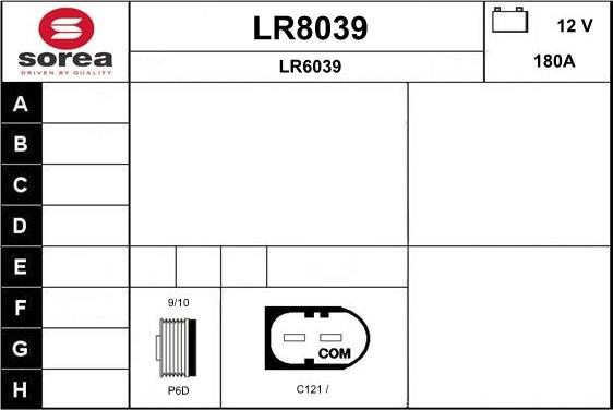 SNRA LR8039 - Alternator www.molydon.hr