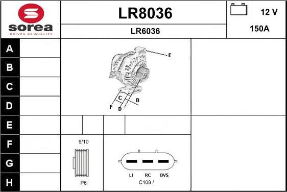 SNRA LR8036 - Alternator www.molydon.hr