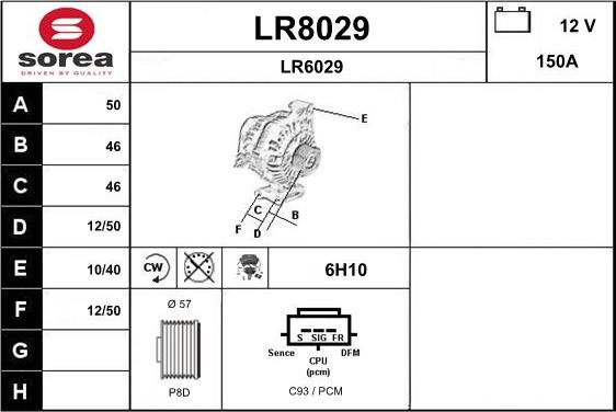 SNRA LR8029 - Alternator www.molydon.hr