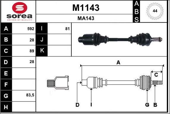 SNRA M1143 - Pogonska osovina www.molydon.hr