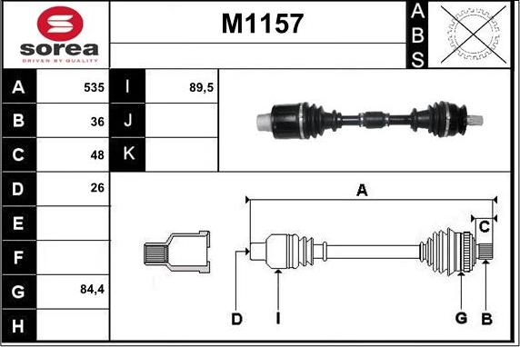 SNRA M1157 - Pogonska osovina www.molydon.hr