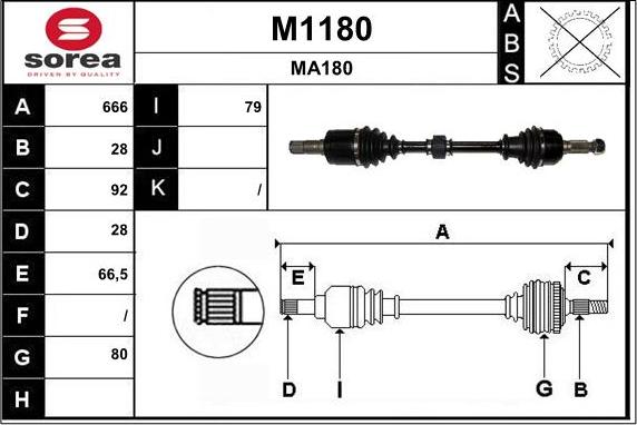 SNRA M1180 - Pogonska osovina www.molydon.hr