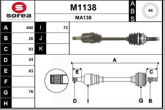 SNRA M1138 - Pogonska osovina www.molydon.hr